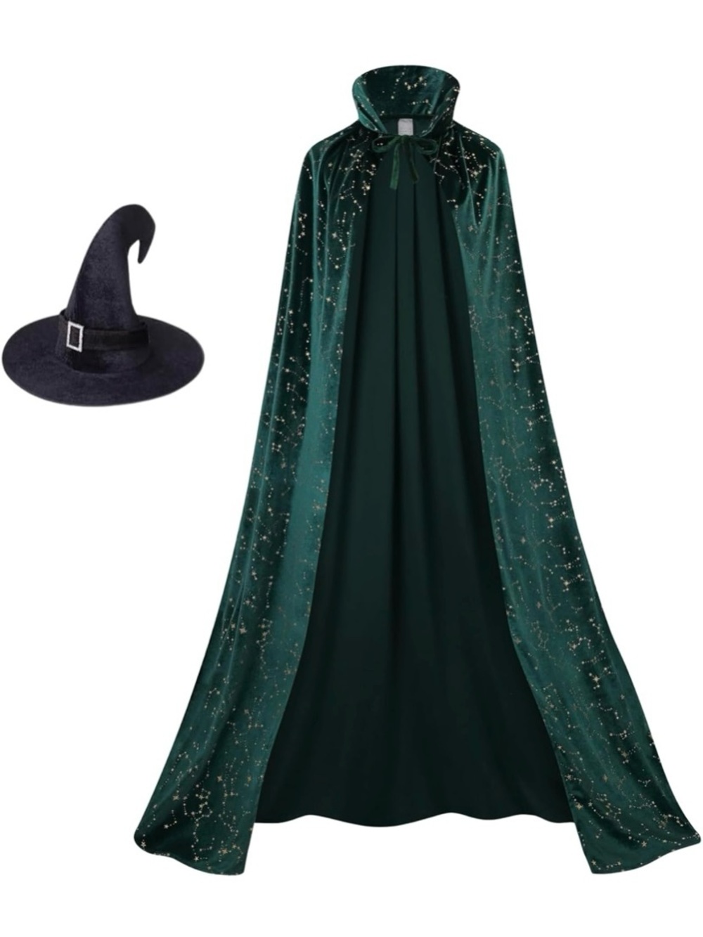 Green Celestial Witch Cape and Hat